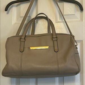 Tignanello Taupe Leather Satchel